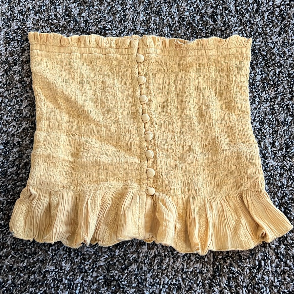 American eagle yellow crop top. Size small. Work once